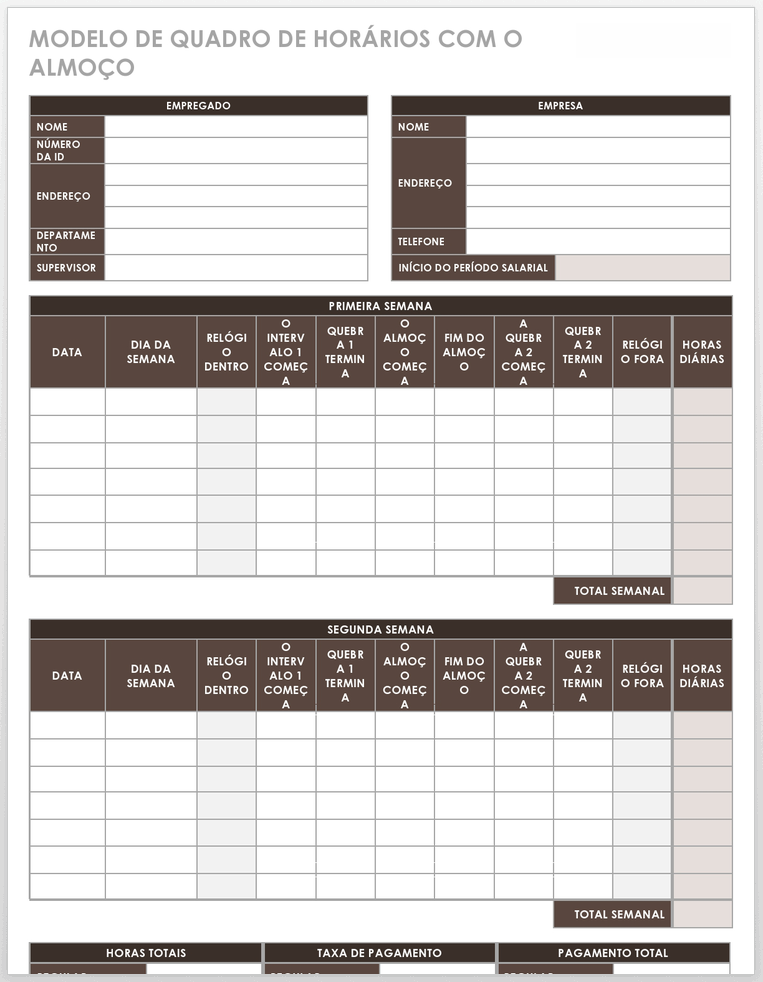 Termo para lunch EXCEL – Do it Center