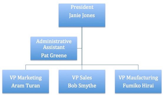 easy org charts word titles first