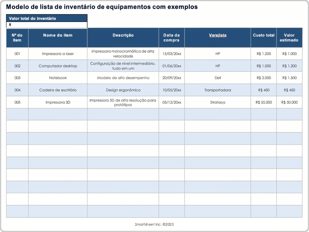 Planilhas e modelos de inventário em PDF gratuitos – editáveis e para ...
