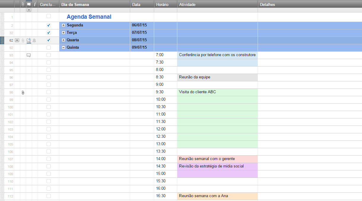 Modelos De Agenda Gratuitos Para O Excel