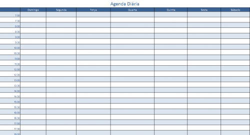 Modelos de agenda gratuitos para o Excel