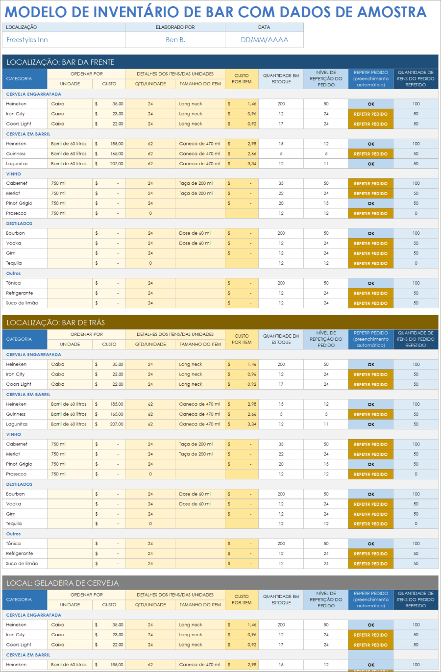 Bar Inventar Modelos gratuitos de inventário de bar e bebidas alcoólicas | Smartsheet
