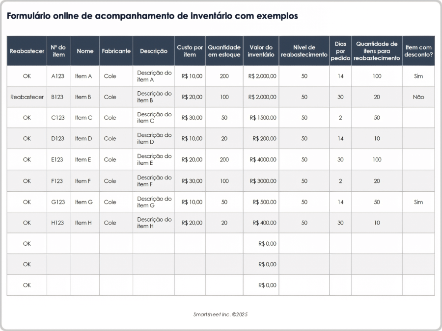 Planilhas e modelos de inventário em PDF gratuitos – editáveis e para ...