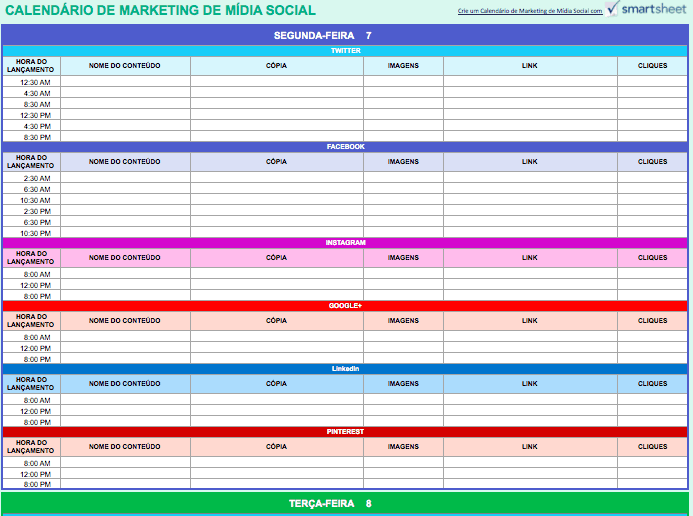 9 Modelos de Calendário de Marketing para Excel Gratuitos Smartsheet