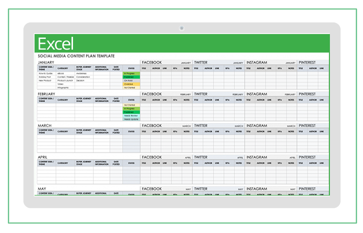 Modelos Gratuitos De Plano De Marketing De Redes Sociais | Smartsheet