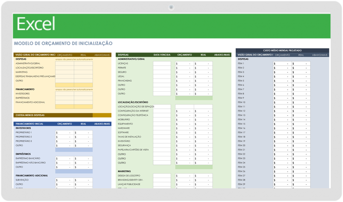 Modelos De Plano Orçamento E Custo De Startup Gratuitos Smartsheet 1880