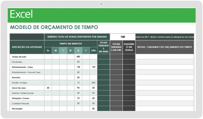 28 Planilhas De Gerenciamento De Tempo Gratuitas Smartsheet 0710