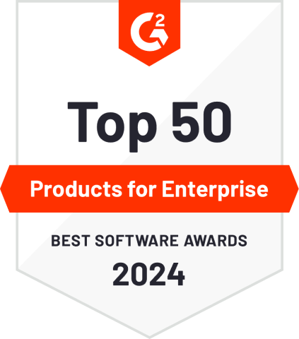 G2 Top 50 Products for Enterprise Award 2024 logo