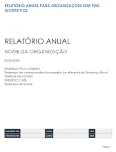Modelo de relatório anual de organizações sem fins lucrativos