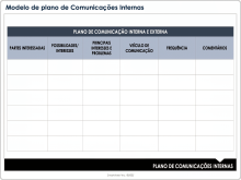 Modelo de plano de comunicação interna